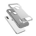 thumbnail image 4 of iPhone X Phone Case, iPhone 10 Sturdy Case, iPhone X Edition Case Cover, Njjex Shock Absorption 2 Piece Case Cover For Apple 5.8" iPhone X (2017 Release) - Sliver, 4 of 4