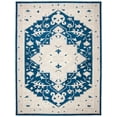 thumbnail image 2 of SAFAVIEH Micro-Loop Emilija Floral Bordered Wool Area Rug, Navy/Ivory, 9' x 12', 2 of 9