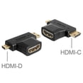 thumbnail image 3 of FVH Micro HDMI male Mini HDMI male to HDMI 1.4 Female 90 degree 2 in 1 combo adapter, 3 of 7