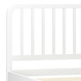 thumbnail image 5 of Buzz & Bloom Kids Twin-Size Platform Bed with Rectangular Wood Slat Headboard, White, 5 of 12