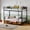 Black+Metal+Twin, variant on Metal Twin Over Twin Bunk Bed with Storage and Space Saving Design, White, Ladder & High Guardrail, Noise Free, Splits into Two Beds, Sturdy Bunk Bed for Bedroom