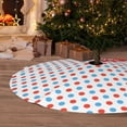 thumbnail image 6 of Lsque Red Blue Polka Dots Print Christmas Tree Skirt, Tree Skirt with Ties or Velcro, Perfect for Holiday Decorations, Halloween, and New Year-48", 6 of 7