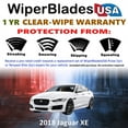 thumbnail image 2 of 2018 Jaguar XE Beam Wiper Blades Wipers w/1yr Warranty (Set of 2) (WiperBladesUSA), 2 of 5