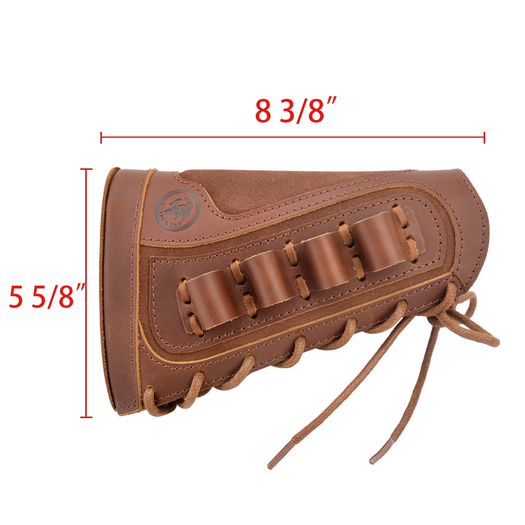 Handmade Leather Shotgun Shotshell Buttstock Gun Cartridge Holders for Right Handed 12GA