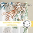 thumbnail image 6 of Beach Coastal Kitchen Curtains Window Panels, Summer Nautical Coral Shell Botanical Insulated Window Treatment Curtain, Grommet Curtains for Bedroom/Living Room/Bathroom, 2 Piece 42"Wx84"L, 6 of 8