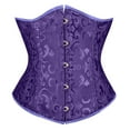 thumbnail image 6 of Odeerbi Medieval Boned Corset for Women 2024 Vintage Jacquard Shapewear Cinchers Waist Trainer Underbust Corset Belt Stomach Wrap Body Shaper Workout Girdle Purple, 6 of 6