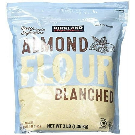 Kirkland Signature Almond Flour Blanched California Superfine, 3 Pounds (1.36 kg) Each Bag