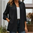 thumbnail image 2 of Dress Shirts for Women, Yigetop Womens Classic Fit Dress Shirts Long Sleeve Button Down Wrinkle Solid Casual Work Blouse Top Button Up Shirt Women Black L, 2 of 5
