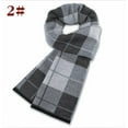 thumbnail image 4 of Men's Wool Blend Scarf, Warm Plaid Pattern Winter Scarf with Fringe,31x180cm,18, 4 of 48