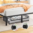 thumbnail image 2 of FOUKUS Under Bed Storage with Wheels:2 Pack Under the Bed Storage Bins, Collapsible Under Bed Storage Bags for Clothes, Sheets,Shoes,Linen-like Grey, 2 of 6