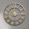 thumbnail image 6 of Large Metal Wall Clock 24" Cutout Decorative Analog Clocks for Living Room Steampunk Gold, 6 of 7