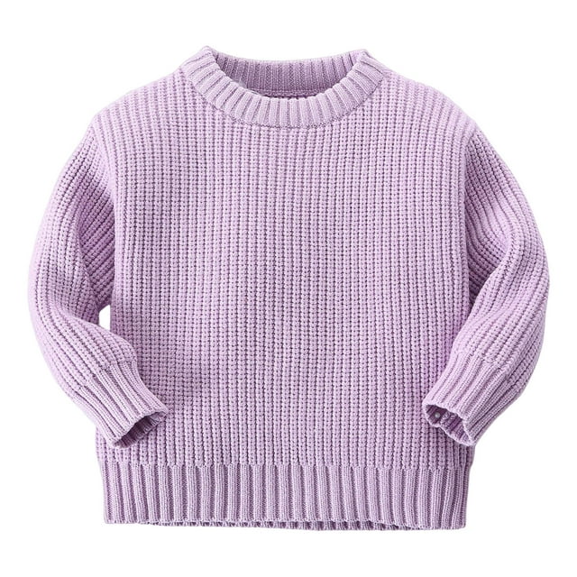 Kcodviy T-Shirt à Manches Longues Col Rond pour Garçon Fille Bébé Automne Hiver Chandail Chaud