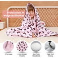 thumbnail image 3 of Anjee Weighted Blanket for Kids, All Season Soft Cozy Washable Heavy Calming Blanket, Pink Leopard 3 lbs 36" x 48", Ideal for Home School Naps, 3 of 8