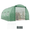 thumbnail image 1 of Outsunny Walk-in Tunnel Greenhouse w/ Support Rods, Plant Hot House, Green, 1 of 10