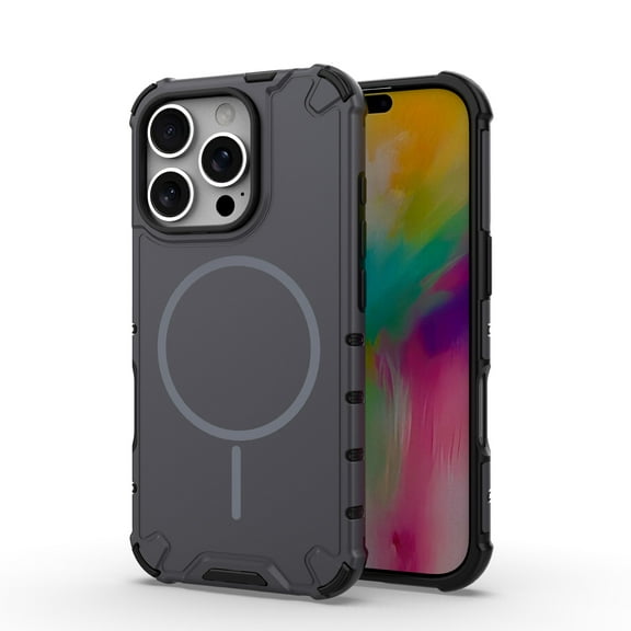 Magnetic Case for iPhone 12 Pro / 12 6.1" [Compatible with Mag-Safe] [Heavy Duty Military Grade Drop Protection] Enhanced Corners Shockproof Solid Color Phone Cover for iPhone 12 Pro / 12 6.1", Gray