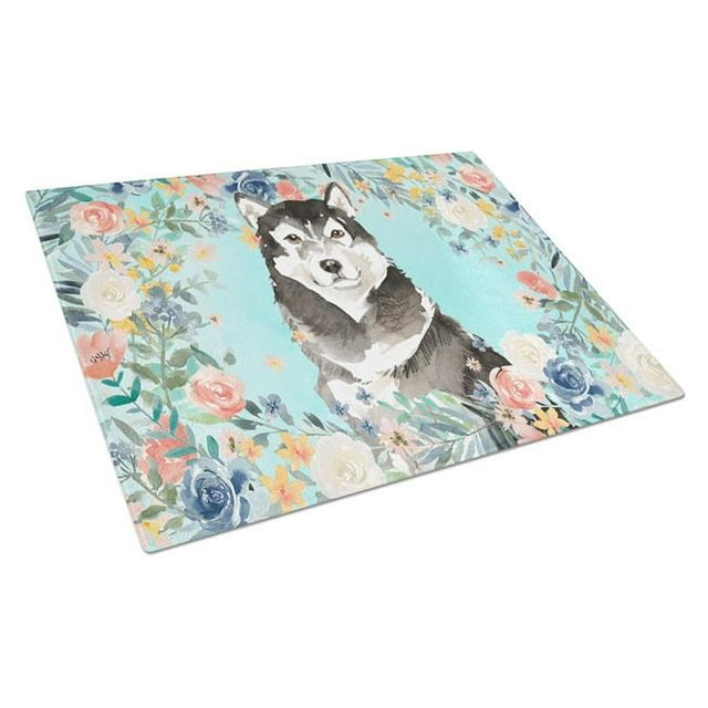 Carolines Treasures CK3419LCB Alaskan Malamute Glass Cutting Board - Large