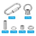 thumbnail image 3 of Unique Bargains M10 Lamp Female Loop Holder with Chain Quick Link Lifting Eye Nut Hook Ring 44 Lbs Load Silver, 3 of 5