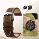 thumbnail image 3 of Correa de reloj para reloj Timex de piel de vaca para hombre, serie T49905, T49963 y T49953, correa de reloj para hombre de piel de vaca, no lisa, color marrón, 20 mm, 3 of 5