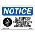 thumbnail image 1 of SignMission OS-NS-A-1014-L-12469 10 x 14 Po Panneau de Signalisation - Protection contre les Chutes Requise Lorsque, 1 of 1