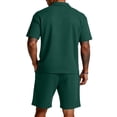 thumbnail image 3 of Dresfit Quarter Zip Shirt and Shorts Set for Men Collared Polo Shirts Shorts Tracksuit Summer 2026 Lightweight Waffle Knit 2 Piece Outfits L, 3 of 6