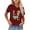 Red, variant on OAVQHLG3B Tops for Women Casual Summer Casual Colourful Print Pullover Short Sleeve T-Shirt Tops Shirt