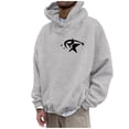 thumbnail image 3 of Valora Men Sweatshirt Men's Hooded Sweatshirt for Casual Style with European Embroidery Versatile Hoodie Cardigan Top for Men and Women Grey XL, 3 of 7