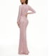 thumbnail image 3 of Puntoco Vestido De Manga Corta Con Cuello En V, Primavera Y Verano Para Mujer, Color Sólido, Manga Media, Cuello En V, Vestido Elegante Delgado Que Abraza La Cadera, Falda Larga Rosa S, 3 of 4