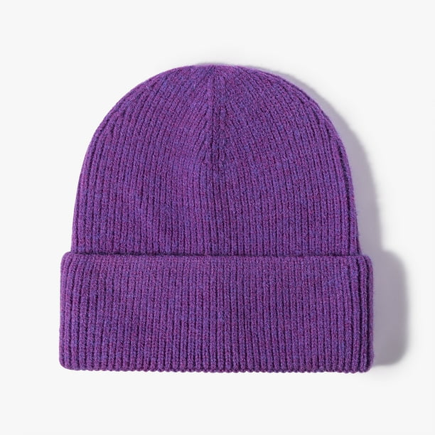 Piper Knit Beanie Winter Hat, Thick Fleece Snow Skull Cap for and Women, Size,Cool Beanie Style,Purple - Walmart.com
