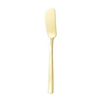 EGYMEN 304 Stainless Steel Spatula, Durable Baking Spatula for Cheese and Cream, Multifunctional Kitchen Tool, Ergonomic Design Spatula for Mixing and Serving(Gold)