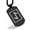Black, variant on Stainless Steel Elder Futhark Eihwaz Rune Dog Tag Pendant Necklace