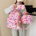 thumbnail image 2 of Weebloom Large School Backpack For Kids Girls Cute 3Pcs School Bags Set 3 Piece Floral Bookbag Middle High School College Pink, 2 of 5