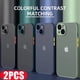 thumbnail image 2 of Funda de silicona mate para IPhone, carcasa a prueba de golpes, para modelos 14, 11, 13, 12 Pro Max, XS, Max, X, XR, 6, 7, 8 Plus, SE, 2 unidadesFor iPhone 13 Gao Jinjia LED, 2 of 2