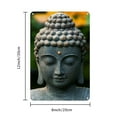 thumbnail image 2 of 8"x12" Buddha Head Iron Sign - Tranquil Decor for Home, Cafe, Bar, Durable Metal Wall Art with Serene Design, Cafe Wall Art|Tranquil Design|Intricate Detailing, Asian Home Decor, 2D, 2 of 8