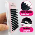 thumbnail image 2 of Extensión de pestañas ComAngo Easy Fan Volume Lashes 0.05 D Curl, 2 of 5