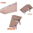 thumbnail image 5 of Soportes de estante de pared plegables de metal esmaltado blanco de 8" de largo, 4 piezas, 5 of 5