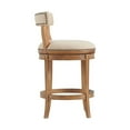 thumbnail image 6 of Hanover Swivel Counter Height Bar Stool - Weathered Brown and Beige - Set of 2, 6 of 10