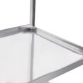 3Tier Stainless Steel Rolling Kitchen Cart with 360° Rotation, Locking