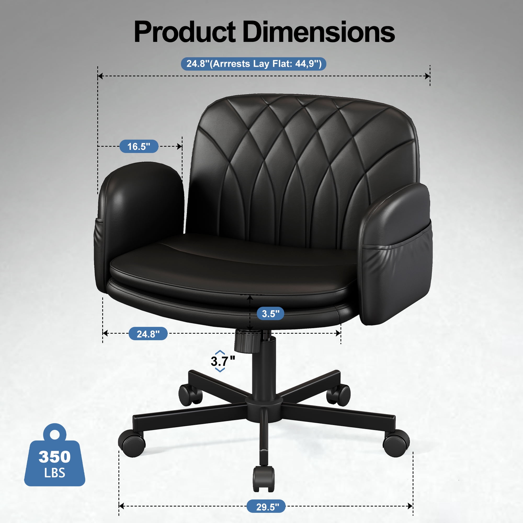 Misolant Big and Tall Office Chair, Computer Chair with Soft Adjustable Armrests, Ergonomic Gaming Chair with Breathable Linen Design, Executive Chairs with Footrest