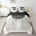 thumbnail image 2 of YST Mid Century Abstract 7-Piece Bedding Set Geometric Aesthetic Grey Black Comforter Set, Queen Size, 2 of 4