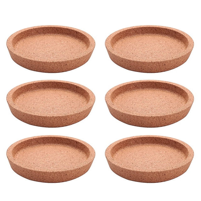 Posavasos de corcho redondos de 4 pulgadas que absorben el calor, paquete de 6, para la mayoría de los tipos de tazas en la oficina o el hogar