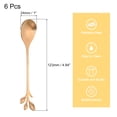thumbnail image 2 of Unique Bargains 6Pack 4.8' Stainless Steel Leaf Coffee Spoon Tableware Dessert Spoons, Rose Gold, 2 of 4