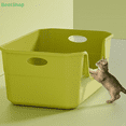 thumbnail image 6 of ♥ Extra Large Cat Litter Box;Semi-Enclosed & Open Design, Anti-Splash Cat Toilet with High Sides, 6 of 9