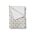 thumbnail image 2 of Anchor Soft Flannel Fleece Throw Blanket, Maritime Pattern with Sea and Little Red Hearts Romance Love Ocean, Cozy Plush for Indoor and Outdoor Use, 60" x 80", Blue Red White, by Ambesonne, 2 of 6