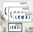 thumbnail image 4 of Designart 'Blue Moon Different Phases' Bohemian & Eclectic Framed Canvas Wall Art Print, 4 of 5