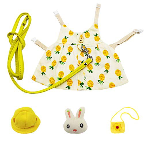 STTQYB Bunny Rabbit Harness and Leash Rabbits Clothes for Bunny Guinea Pig Harness Vest and Leash for Rabbit Ferret Guinea Pig Bunny Hamster 
