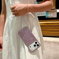 thumbnail image 2 of Clear Glitter Case for iPhone 17 Pro Max,Bling Sparkly Crystal Rhinestone Cute Shockproof Diamond for Girls Women Case with Wrist Strap Bracelet Cover 6.9'', Clear, 2 of 13