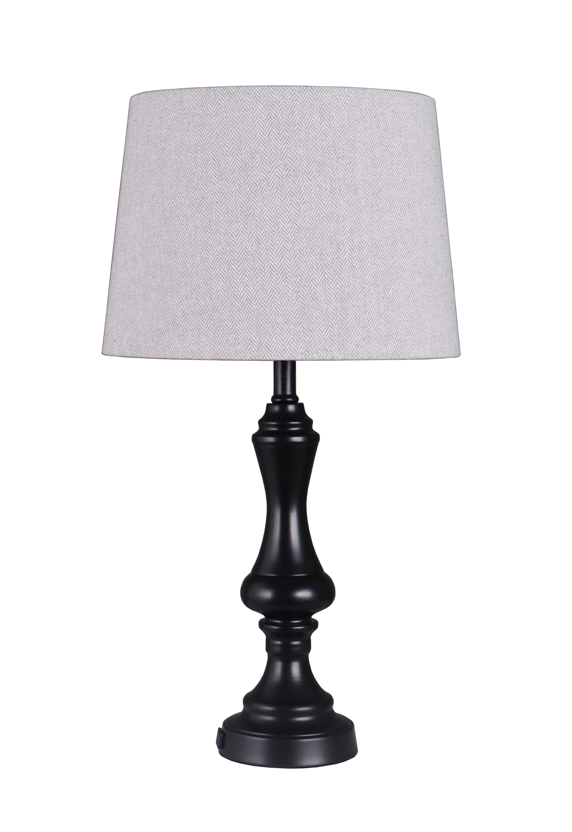 Simplee Adesso Gray Fabric Modified Drum Shape Lamp Shade, 10"H x 14"D, Transitional Design, Ideal for Office, Dorm or any Room