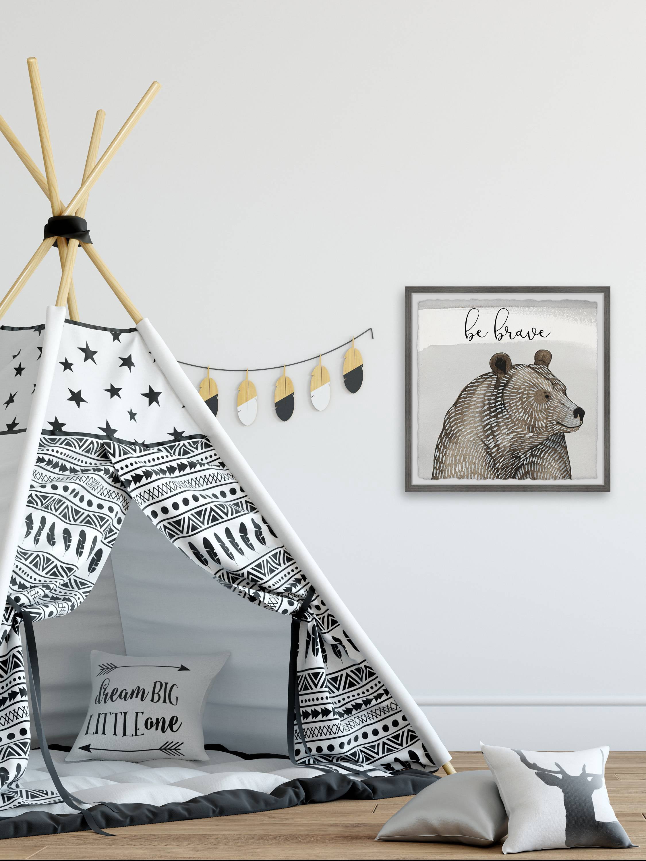 Marmont Hill Cuddliest V Framed Wall Art, 24.00" x 1.50"