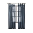 thumbnail image 5 of Indigo Ink Mia Blue Solid Knotted Tie Top Sheer Curtain Panel, 70" x 84", 5 of 5
