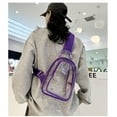 thumbnail image 6 of TAZAG PVC chest bag shoulder bag transparent lightweight waterproof crossbody bag for men and women fashionable commuting leisure travel bag, 6 of 7
